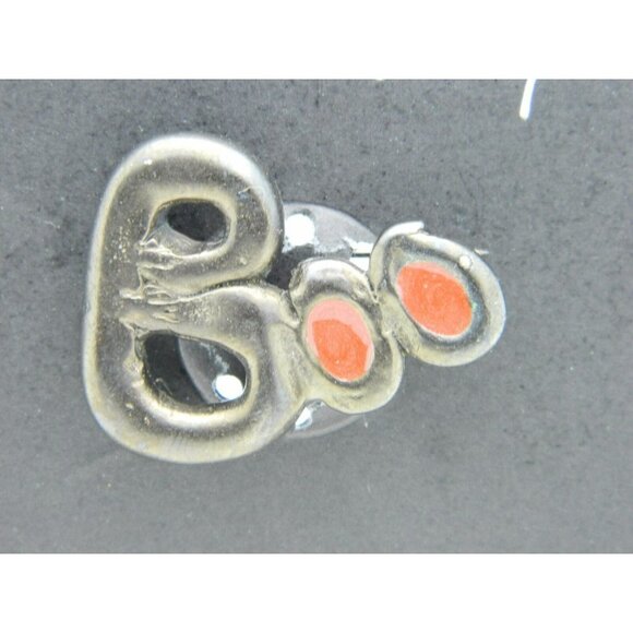 Vintage Halloween BOO Black Orange Red Enamel Darlene Group Pin Brooch - Picture 3 of 4